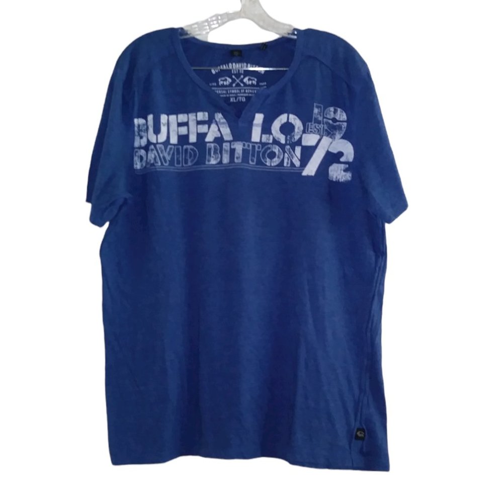 Buffalo David Bitton Men's Blue T-Shirt, Size XL